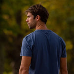 BILLYBELT Garment Dyed T Shirt in Marine Blue