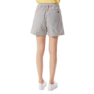 MOUSQUETON Noeline Striped Short in Sage Green/White