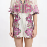 MISS JUNE Noema Printed Shorts in Pink