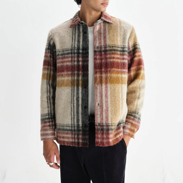 WAX LONDON Nolan Overshirt in Natural and Multicolour