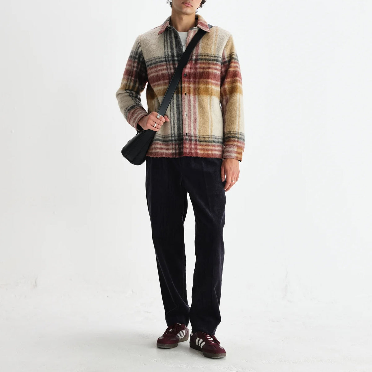 WAX LONDON Nolan Overshirt in Natural and Multicolour