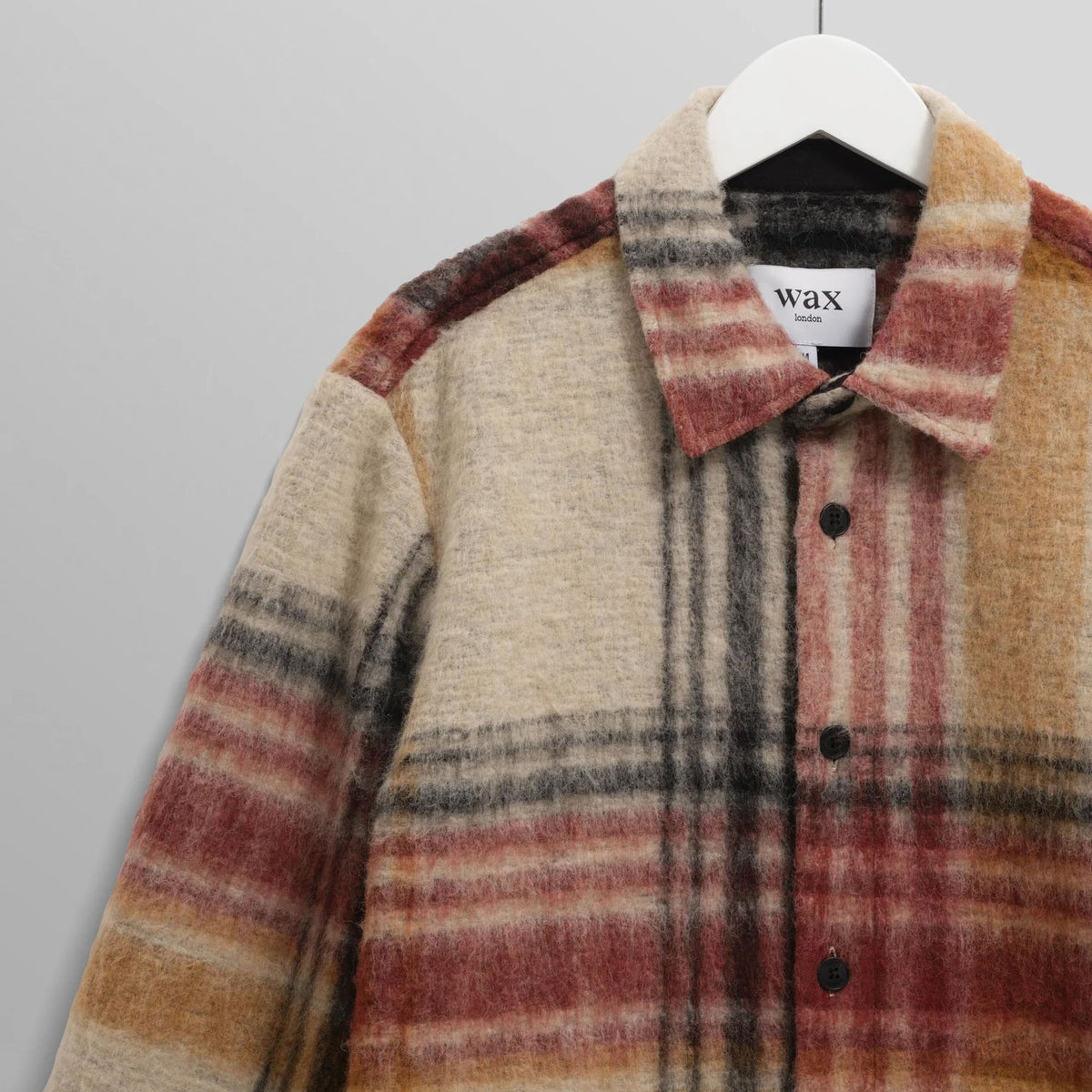 WAX LONDON Nolan Overshirt in Natural and Multicolour