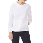 MOUSQUETON Odet Blouse with Asymmetrical Collar in White