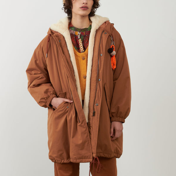 ORFEO Billy Oversized Parka in Camel