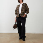 ORFEO Alyzia Check Jacket in Chocolate