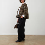 ORFEO Alyzia Check Jacket in Chocolate