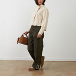 ORFEO Arnold Tie Neck Shirt in Ivory