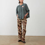 ORFEO Canelle Corduroy Floral Trousers in Multi