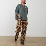 ORFEO Canelle Corduroy Floral Trousers in Multi