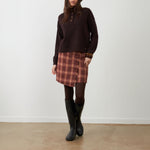 ORFEO Nathanielle 1/2 Button Up Jumper in Burgundy