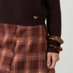 ORFEO Nathanielle 1/2 Button Up Jumper in Burgundy