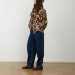 ORFEO Lisa Floral Tie Neck Blouse in Multi