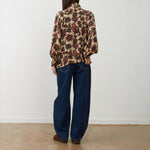 ORFEO Lisa Floral Tie Neck Blouse in Multi