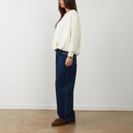 ORFEO Grayson Barrel Leg Cropped Jeans in Denim