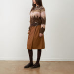 ORFEO Alistair Zip Up Cardigan in Chocolate/Rose