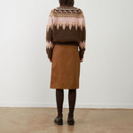 ORFEO Alistair Zip Up Cardigan in Chocolate/Rose