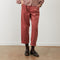 ORFEO Nora Corduroy Cropped Trousers in Dusty Rose