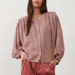 ORFEO Janet Check Blouse in Pink