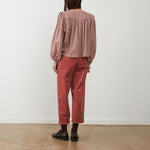 ORFEO Nora Corduroy Cropped Trousers in Dusty Rose