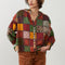 ORFEO Daniele Square Pattern Blouse in Multi
