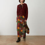 ORFEO Eirlys Button Up Cardigan in Burgundy