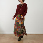 ORFEO Eirlys Button Up Cardigan in Burgundy