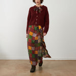 ORFEO Eirlys Button Up Cardigan in Burgundy