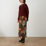 ORFEO Eirlys Button Up Cardigan in Burgundy