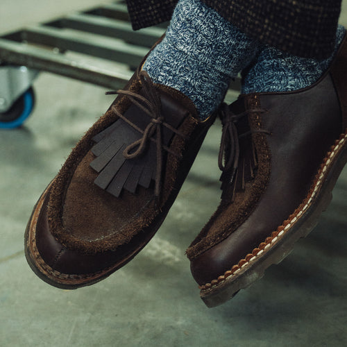 PARABOOT Universal Works Collab Michael Derby Shoes in Brown