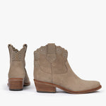 Cali Broderie Suede Cowboy Boot in Sand