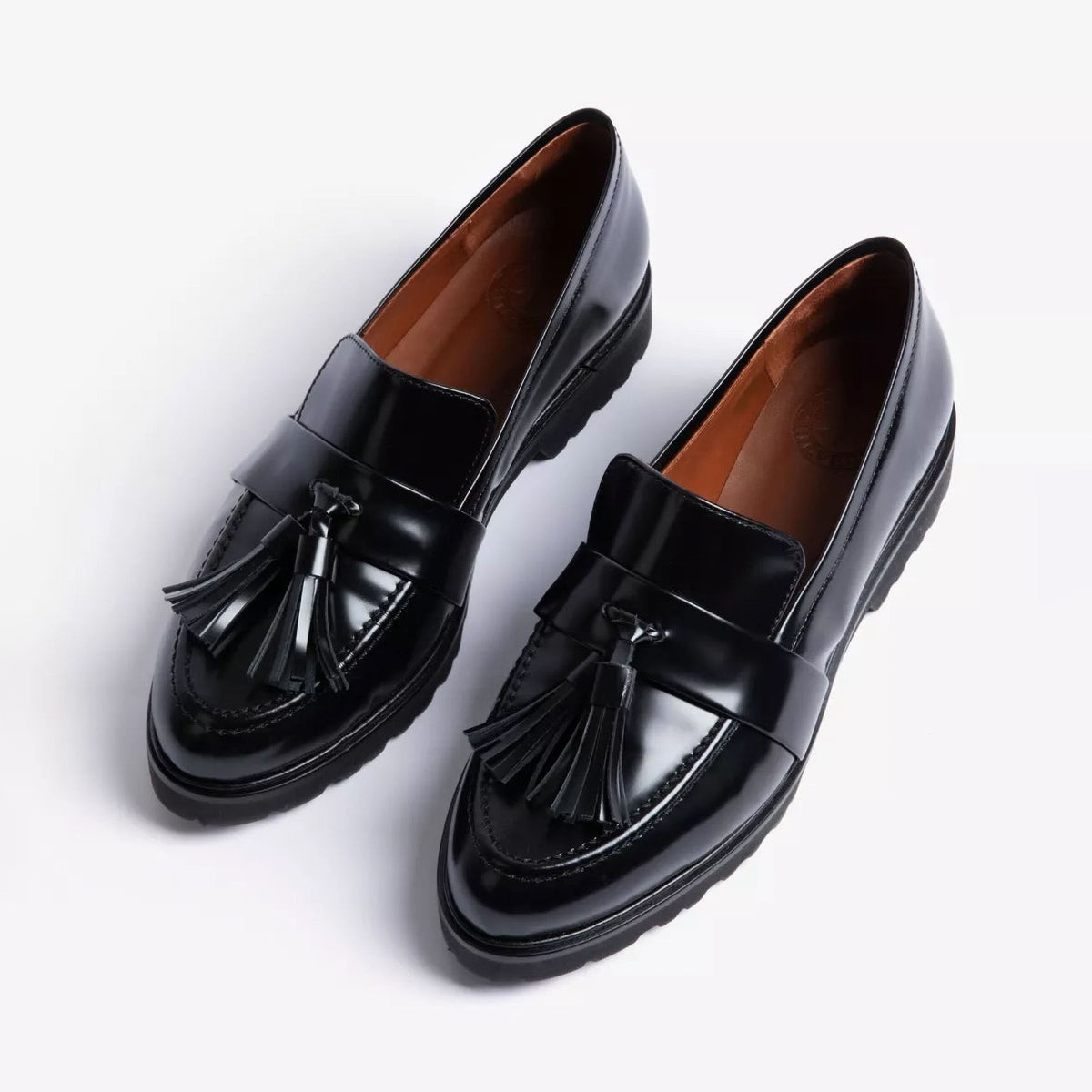 PENELOPE CHILVERS Irvine Tassel Loafer in Black