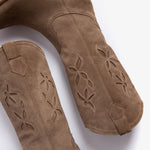 PENELOPE CHILVERS Jasmine Embroidered Cowboy Boots in Sesame