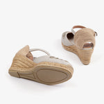 PENELOPE CHILVERS Low Mary Jane Dali Espadrilles in Putty