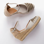 PENELOPE CHILVERS Low Mary Jane Dali Espadrilles in Putty