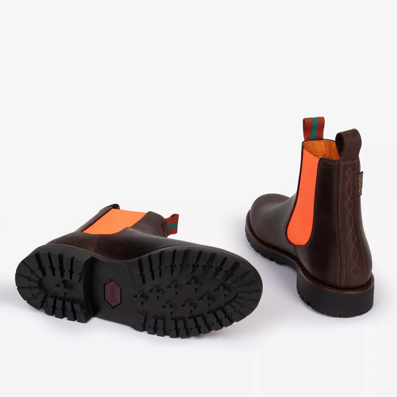 PENELOPE CHILVERS Nelson Leather Boots in Conker Neon Orange Collen Clare
