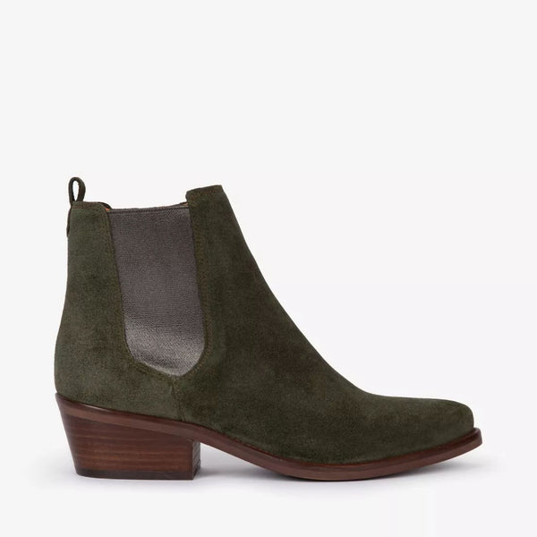 PENELOPE CHILVERS Rove Suede Boot in Khaki/Pewter