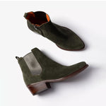 PENELOPE CHILVERS Rove Suede Boot in Khaki/Pewter