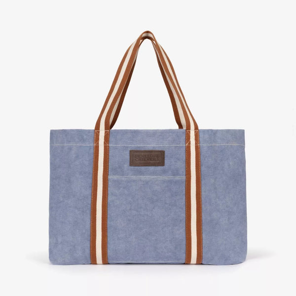 PENELOPE CHILVERS Wilderness Waxed Cotton Tote in Navy