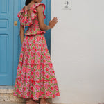 PINK CITY PRINTS Rah Rah Skirt in Candy Jaal