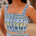 PINK CITY PRINTS Immy Cotton Top in Lapis Meadow
