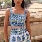 PINK CITY PRINTS Immy Cotton Top in Lapis Meadow