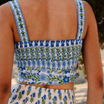 PINK CITY PRINTS Immy Cotton Top in Lapis Meadow