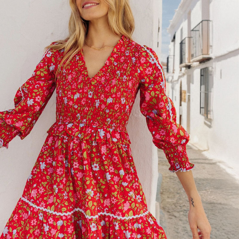 PINK CITY PRINTS Mia Dress in Poppy Meadow