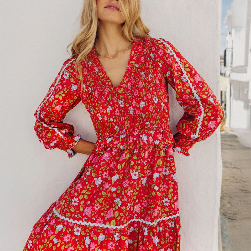 PINK CITY PRINTS Mia Dress in Poppy Meadow