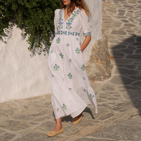 pink city prints ava dress Ava Mini | Yellow, Pink & Green Floral Dress