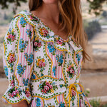 PINK CITY PRINTS Ava Cotton Dress in Vintage Bouquet