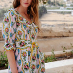 PINK CITY PRINTS Ava Cotton Dress in Vintage Bouquet