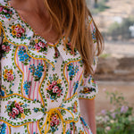 PINK CITY PRINTS Ava Cotton Dress in Vintage Bouquet