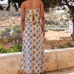 PINK CITY PRINTS Sicily Linen Skirt in Vintage Bouquet
