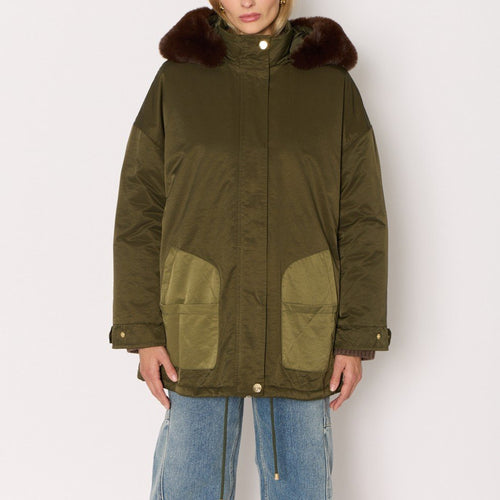 BERENICE Parka Coat in Khaki